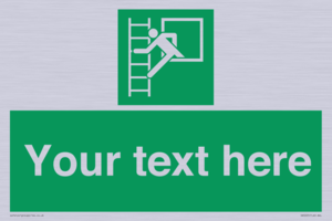 Custom Emergency Escape Ladder Sign